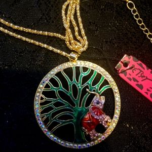Betsey Johnson Tree Of Life Necklace